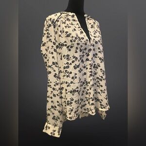 Black & White Floral Blouse